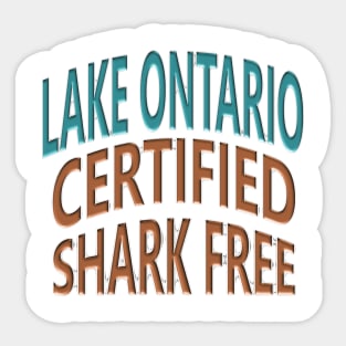 Lake Ontario - Certified Shark Free Sticker